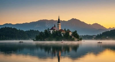 The Island in Lake Bled Slovenia